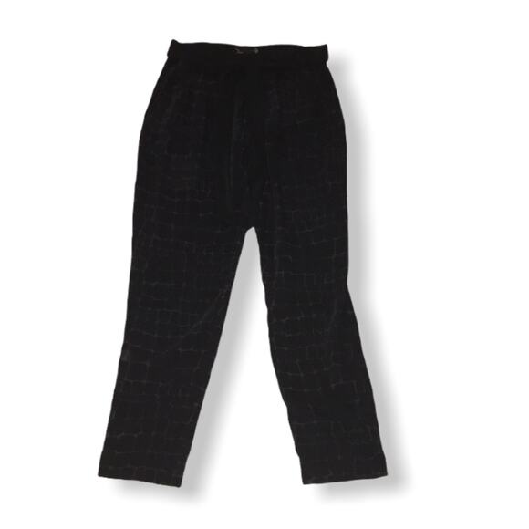 Noir black stretchy pants sash belt loop S - Picture 1 of 6